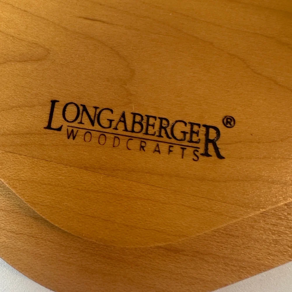 VTG Longaberger 2002 Classic Sage Booking Basket Hexagon Wooden Lidded Basket‎
